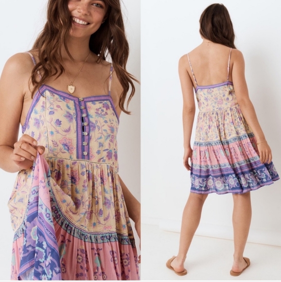 ✨️ Spell & The Gypsy Portobello Road Strappy Mini Dress NWT ✨️ - Picture 12 of 15